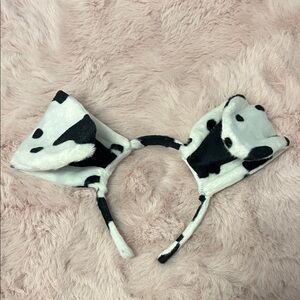 Dalmatian Print Furry Headband